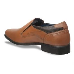 ID MENS TAN FORMAL SLIPONS SHOE