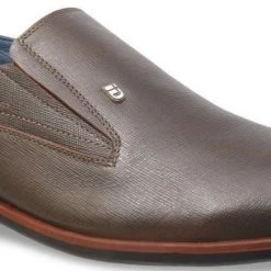 ID MENS BROWN FORMAL SLIPONS SHOE