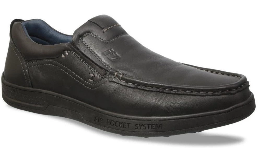 ID MENS BLACK CASUAL SLIPONS SHOE 3 ID MENS BLACK CASUAL SLIPONS SHOE