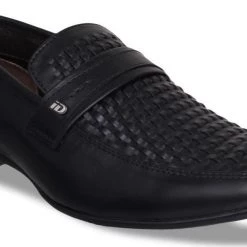 ID MENS BLACK FORMAL SLIPONS SHOE