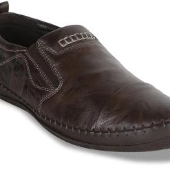 ID MENS BROWN CASUAL SLIPONS SHOE