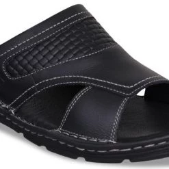 ID MENS BLACK WITHOUT BACK STRAP SANDAL