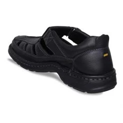 ID MENS BLACK WITH BACK STRAP SANDAL