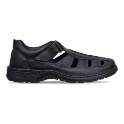 ID MENS BLACK WITH BACK STRAP SANDAL