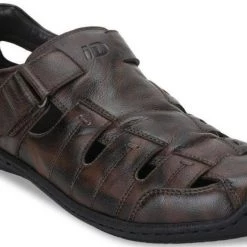 ID MENS BROWN WITH BACK STRAP SANDAL