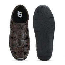 ID MENS BROWN WITH BACK STRAP SANDAL