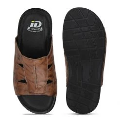 ID MENS TAN WITHOUT BACK STRAP SANDAL