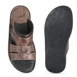 ID MENS BROWN WITHOUT BACK STRAP SANDAL