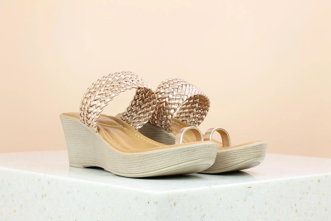Inc.5 WOVEN PLATFORM TOE POST - ROSE GOLD SALE 3 Inc.5 WOVEN PLATFORM TOE POST - ROSE GOLD SALE