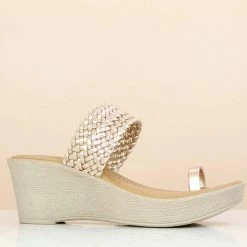 Inc.5 WOVEN PLATFORM TOE POST - ROSE GOLD SALE 8 Inc.5 WOVEN PLATFORM TOE POST - ROSE GOLD SALE