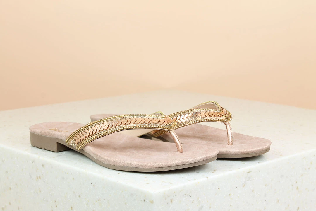 Inc.5 WOMEN EMBROIDED FLAT THONG 3 Inc.5 WOMEN EMBROIDED FLAT THONG