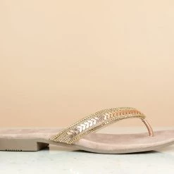 Inc.5 WOMEN EMBROIDED FLAT THONG