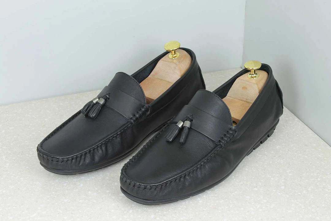 PRIVO By Inc5 TASSLE MOCCASINS-BLACK MEN 5 PRIVO By Inc5 TASSLE MOCCASINS-BLACK MEN
