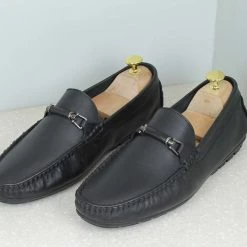 PRIVO By Inc5 MEN DRIVING CASUAL LEATHER SHOES-BLACK