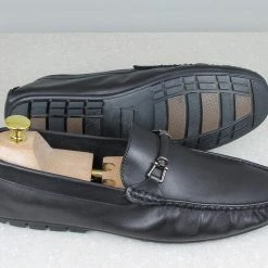 PRIVO By Inc5 MEN DRIVING CASUAL LEATHER SHOES-BLACK