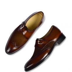 Luxoro Formello MEN FORMAL SHOES-BROWN