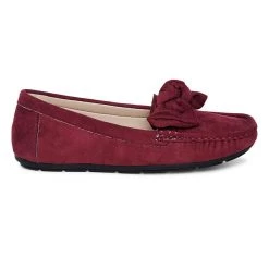 Heel & Buckle London WOMEN Wine Bow-Tie Loafers