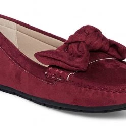 Heel & Buckle London WOMEN Wine Bow-Tie Loafers