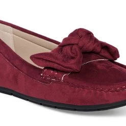 Heel & Buckle London WOMEN Wine Bow-Tie Loafers