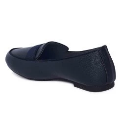 Heel & Buckle London WOMEN Metallic Navy Loafers