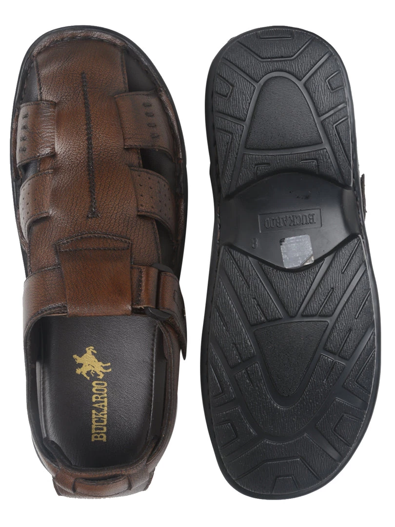 Buckaroo Adults-Men SAFARI NX Leather Strollers Closed Sandal Hook And Loop 7 Buckaroo Adults-Men SAFARI NX Leather Strollers Closed Sandal Hook And Loop