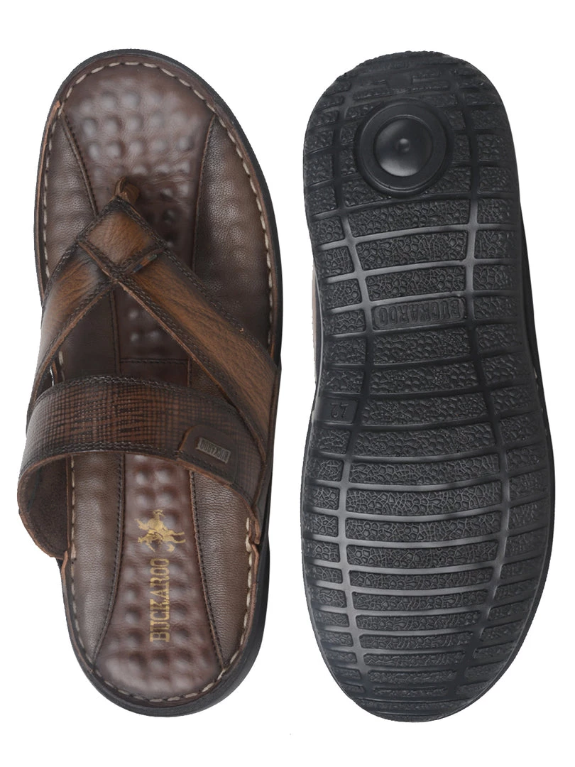 Buckaroo Adults-Men NEW PLAZZO Leather Strollers Open Sandal Slide Sandal 7 Buckaroo Adults-Men NEW PLAZZO Leather Strollers Open Sandal Slide Sandal