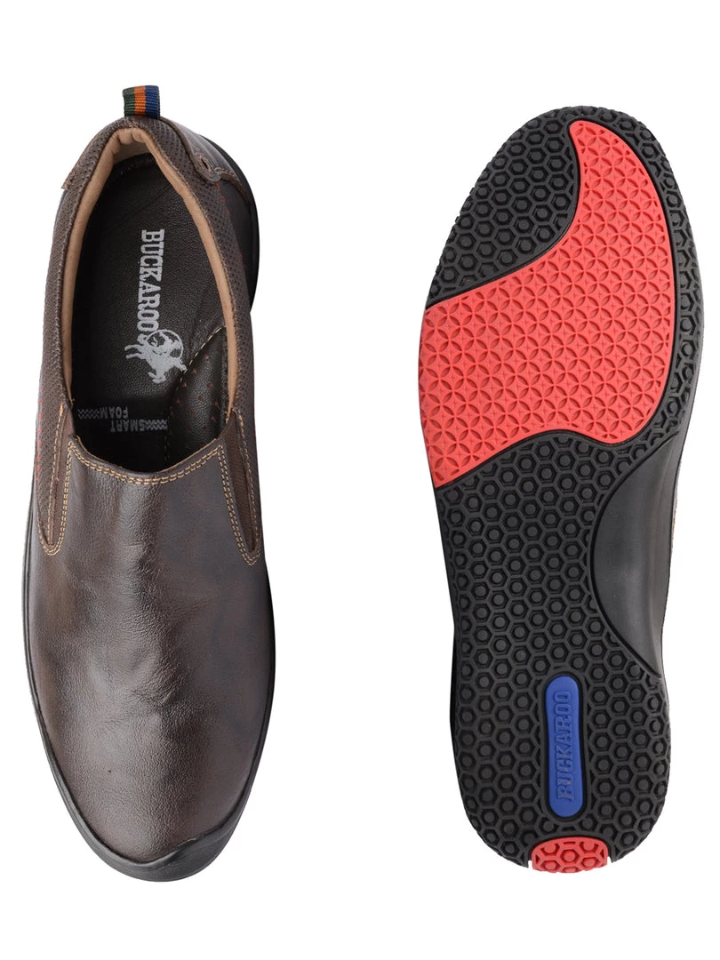 Buckaroo Adults-Men STONE NX Leather Denim Classic Shoe Pull On 6 Buckaroo Adults-Men STONE NX Leather Denim Classic Shoe Pull On