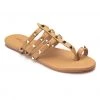 Heel & Buckle London Tan Studded Flats