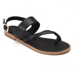 WOMEN Heel & Buckle London Black Strappy Sandals