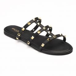 WOMEN Heel & Buckle London Black Studded Flats