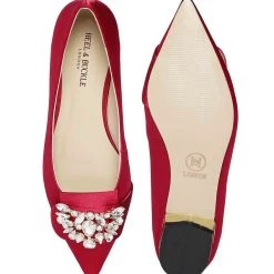 Heel & Buckle London Fuchsia Rose Ballerinas WOMEN