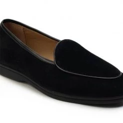 MEN Heel & Buckle London Black Suede Venetian Loafers