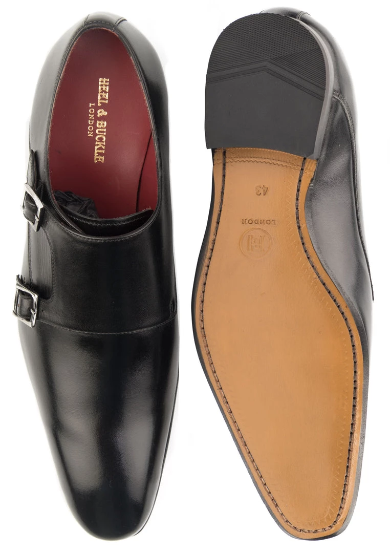MEN Heel & Buckle London Double Monk Straps Shoes 6 MEN Heel & Buckle London Double Monk Straps Shoes