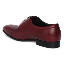 Heel & Buckle London Burgandy Derby Formal Lace-Up Shoes MEN