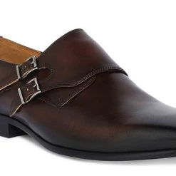 Heel & Buckle London MEN Brown Triple Monk Shoes