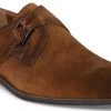 Heel & Buckle London Tan Suede Single Monk Shoes MEN