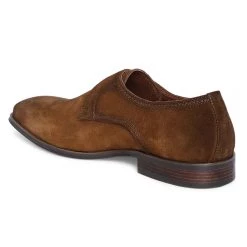 Heel & Buckle London Tan Suede Single Monk Shoes MEN