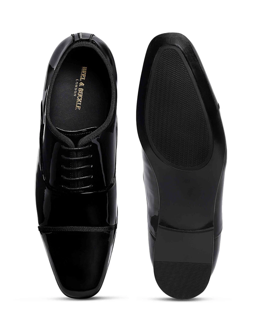 Heel & Buckle London Patent Captoe Oxford Formal Shoes MEN 6 Heel & Buckle London Patent Captoe Oxford Formal Shoes MEN