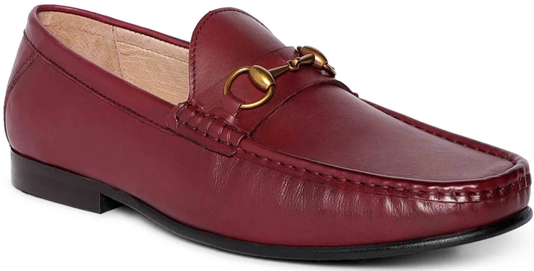 Heel & Buckle London MEN Burgundy Horse-Bit Formal Loafer 3 Heel & Buckle London MEN Burgundy Horse-Bit Formal Loafer