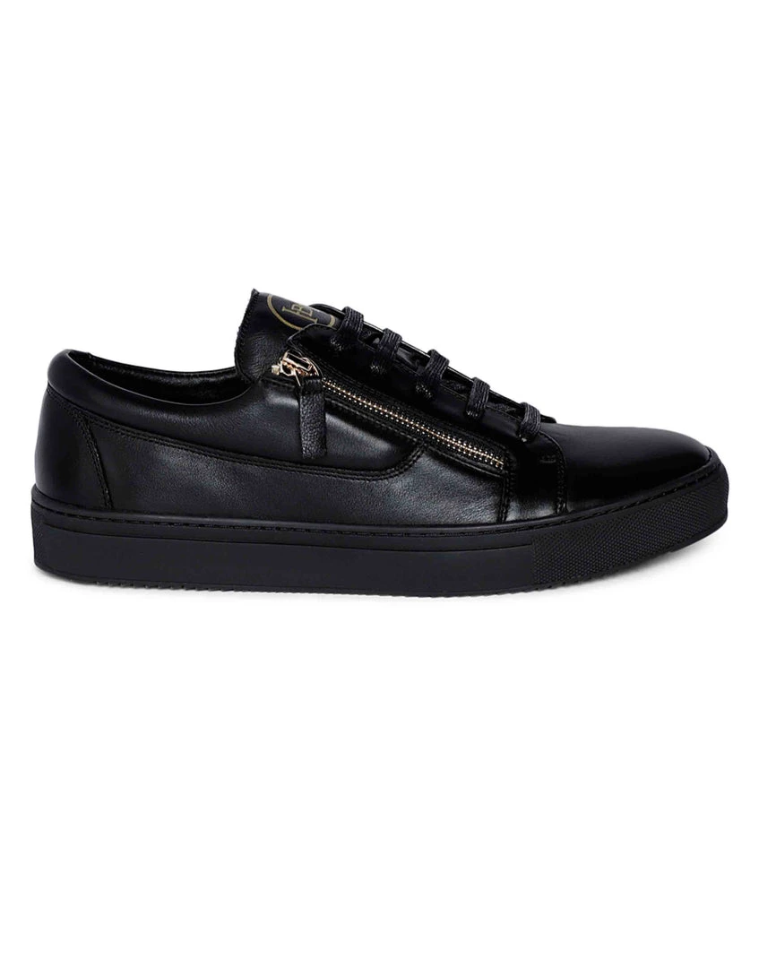 Heel & Buckle London Black Side Zip Formal Sneaker 4 Heel & Buckle London Black Side Zip Formal Sneaker