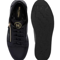 Heel & Buckle London Black Side Zip Formal Sneaker 10 Heel & Buckle London Black Side Zip Formal Sneaker