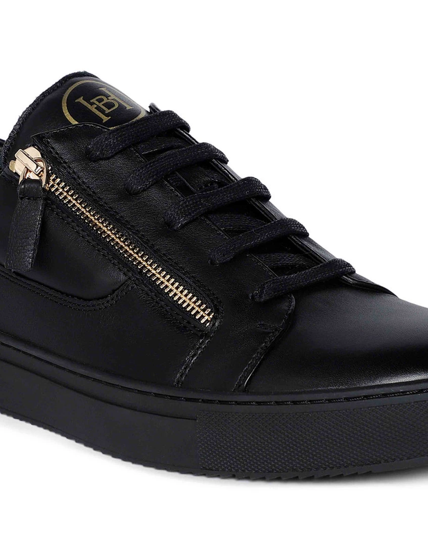 Heel & Buckle London Black Side Zip Formal Sneaker 7 Heel & Buckle London Black Side Zip Formal Sneaker