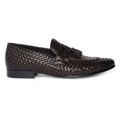 Heel & Buckle London Brown Woven Tassel Loafer