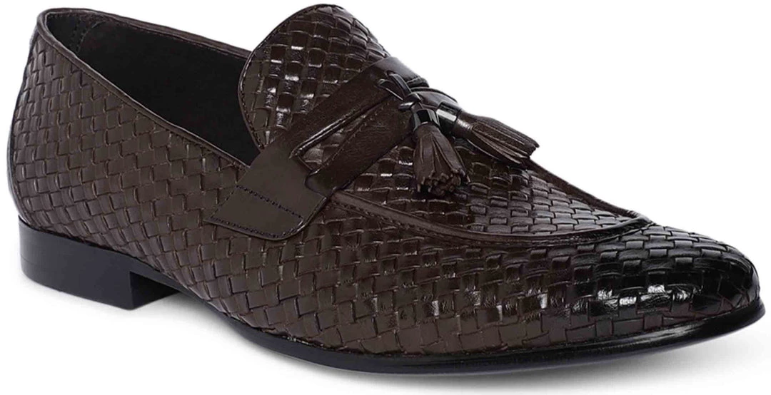 Heel & Buckle London Brown Woven Tassel Loafer 3 Heel & Buckle London Brown Woven Tassel Loafer