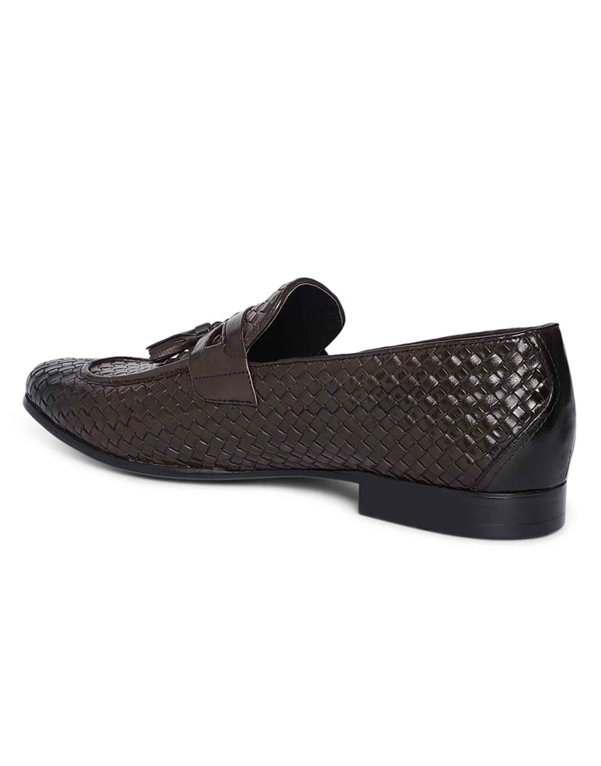 Heel & Buckle London Brown Woven Tassel Loafer 5 Heel & Buckle London Brown Woven Tassel Loafer