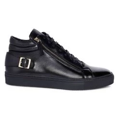Heel & Buckle London Black High Top Formal Sneaker