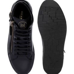 Heel & Buckle London Black High Top Formal Sneaker