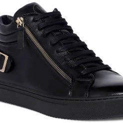 Heel & Buckle London Black High Top Formal Sneaker