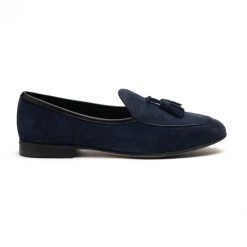 Heel & Buckle London MEN Sliced Navy Suede Formal Loafers