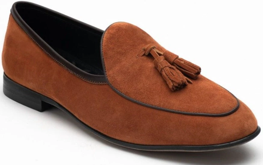 Heel & Buckle London Sliced Tan Suede Formal Loafers MEN 3 Heel & Buckle London Sliced Tan Suede Formal Loafers MEN